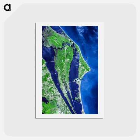 アートポストカード-Cape Canaveral Spaceport
 - 上空からの地球 Postcard.