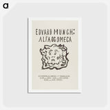 アートポストカード-Alpha and Omega:Title Page - エドヴァルド ムンク Postcard.