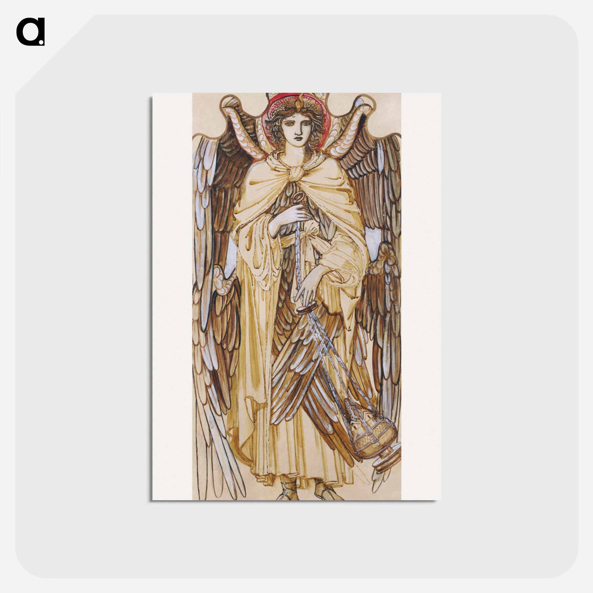 アートポストカード-The Angels of the Hierarchy - Seraphim - エドワード バーン ジョーンズ Postcard.