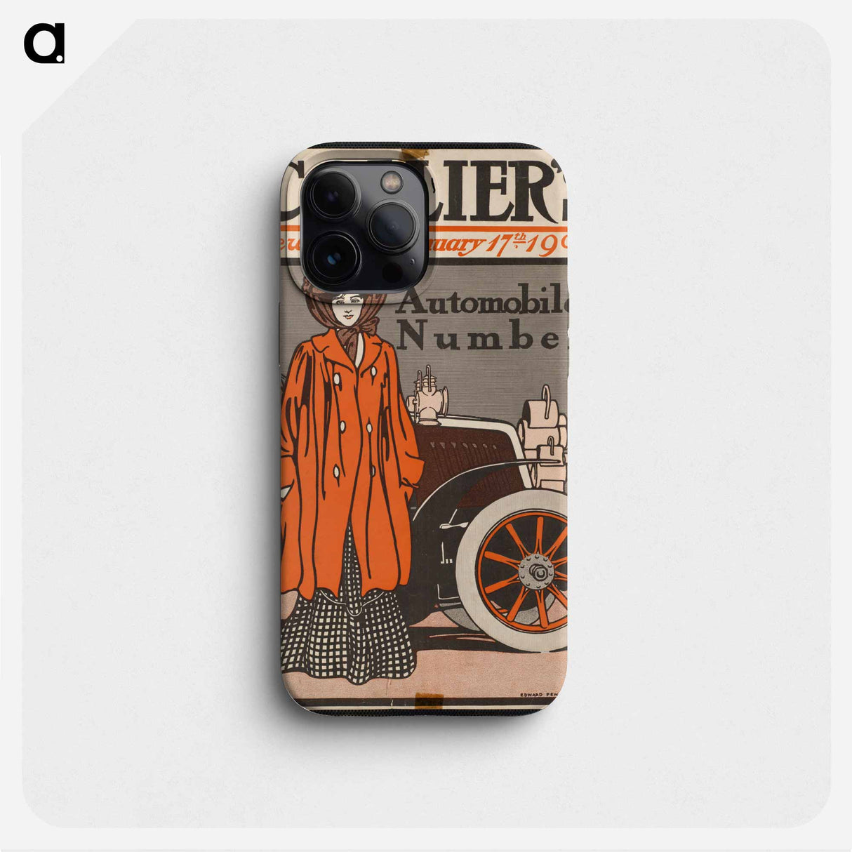 Collier's automobile number, New York, by Edward Penfield - Edward Penfield Phone Case.