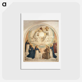 アートポストカード-The Coronation of the Virgin - フラ アンジェリコ Postcard.
