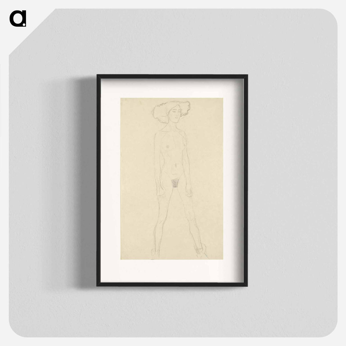 Standing female nude - Gustav Klimt Poster.