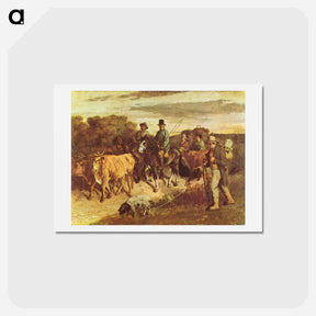アートポストカード-The Peasants of Flagey Returning from the Fair - ギュスターヴ クールベ Postcard.