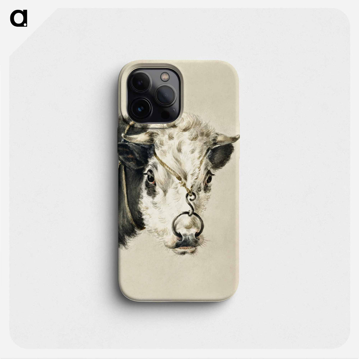 Head of a cow, with a ring through the nose - Jean Bernard Phone Case.