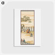 アートポストカード-Kusunoki Masashige before the Battle at Minato River - 神坂 雪佳 Postcard.