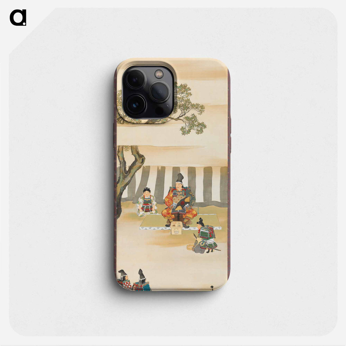 Kusunoki Masashige before the Battle at Minato River - Kamisaka Setsuka Phone Case.