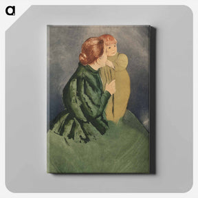 アートパネル-Peasant Mother and Child - メアリー カサット Canvas.