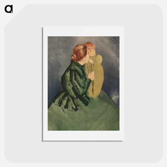 アートポストカード-Peasant Mother and Child - メアリー カサット Postcard.