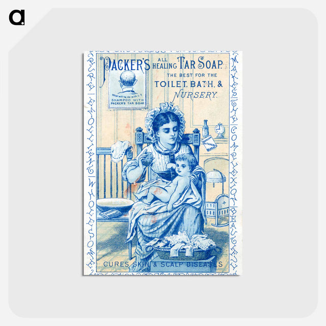 アートポストカード-Packer's All Healing Tar Soap: the Best for the Toilet, Bath, & Nursery : Cures Skin & Scalp Diseases
 - 国立医学図書館 Postcard.