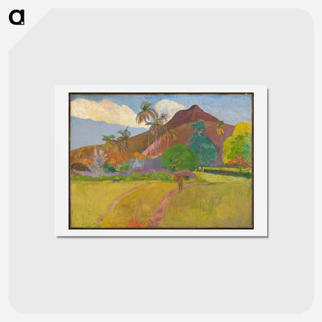 アートポストカード-Tahitian Landscape - ポール ゴーギャン Postcard.