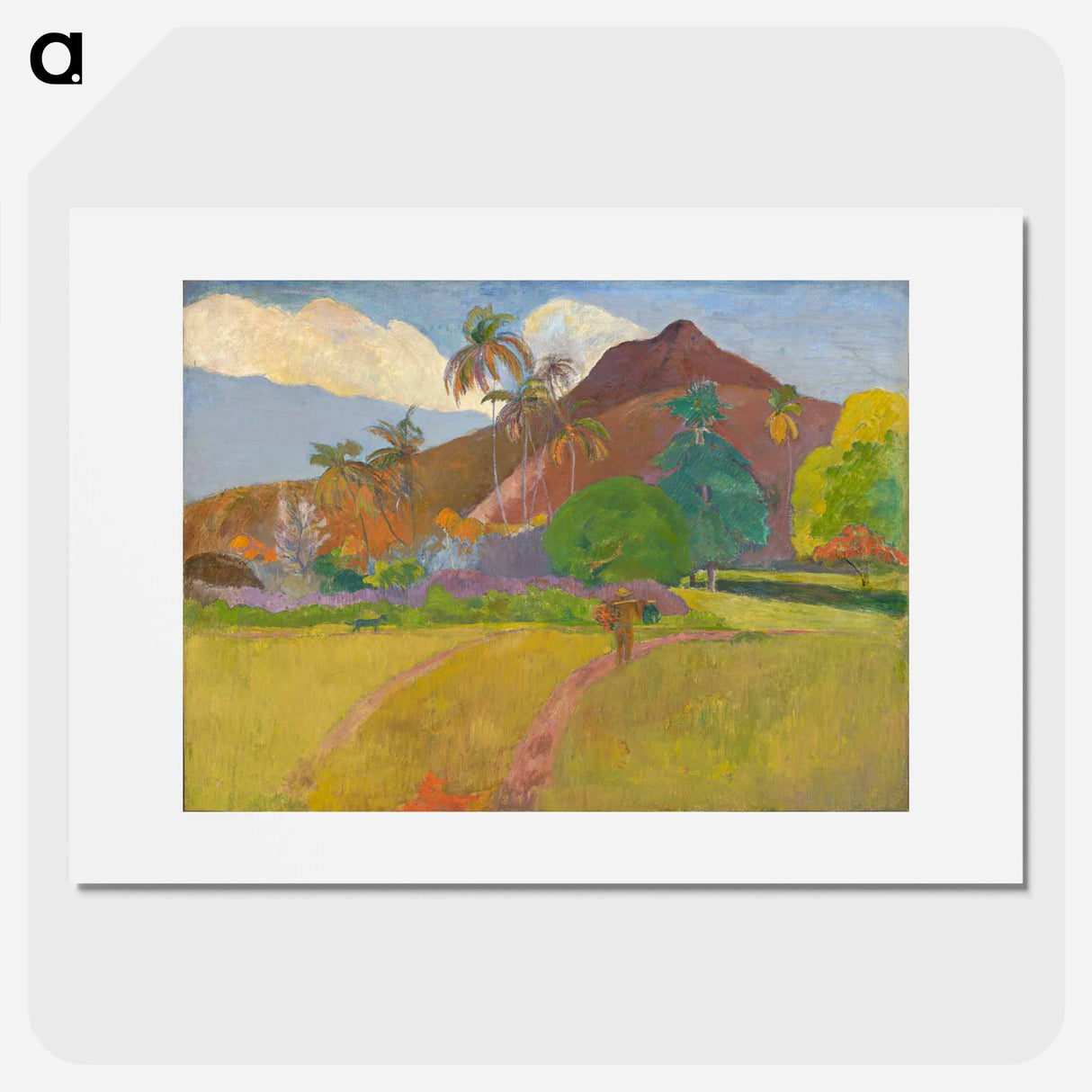 Tahitian Landscape - ポール ゴーギャン Poster.