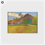 アートポストカード-Tahitian Landscape - ポール ゴーギャン Postcard.