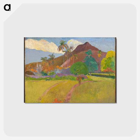アートポストカード-Tahitian Landscape - ポール ゴーギャン Postcard.