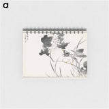 アートメモ帳-Grey Starling and Lotus
 - 鳥類図鑑 Memo.