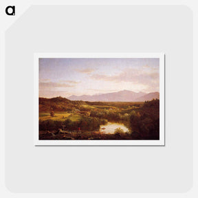 アートポストカード-River in the Catskills - トーマス コール Postcard.