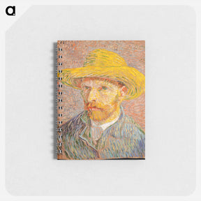 アートメモ帳-Self-Portrait with a Straw Hat - フィンセント ファン ゴッホ Memo.