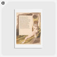 アートポストカード-Young's Night Thoughts, Page 95, The Goddess Bursts in Thunder and in Flame - ウィリアム ブレイク Postcard.
