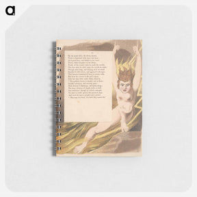 アートメモ帳-Young's Night Thoughts, Page 95, The Goddess Bursts in Thunder and in Flame - ウィリアム ブレイク Memo.