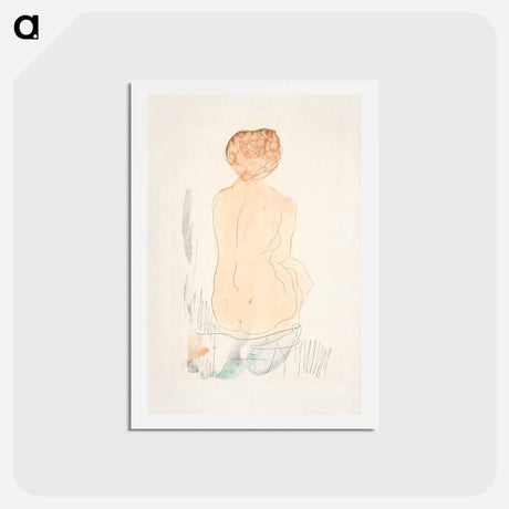 アートポストカード-Seated Nude, Seen from the Back
 - イェール大学アートギャラリー Postcard.