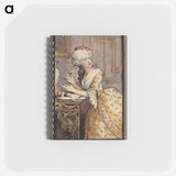 Lady writing, study for the rococo lady - アルバート エーデルフェルト Memo.