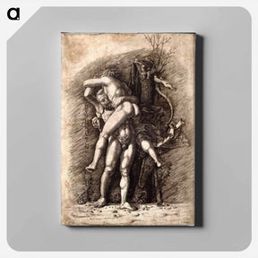 アートパネル-Hercules and Antaeus - アンドレア マンテーニャ Canvas.