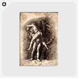 アートポストカード-Hercules and Antaeus - アンドレア マンテーニャ Postcard.