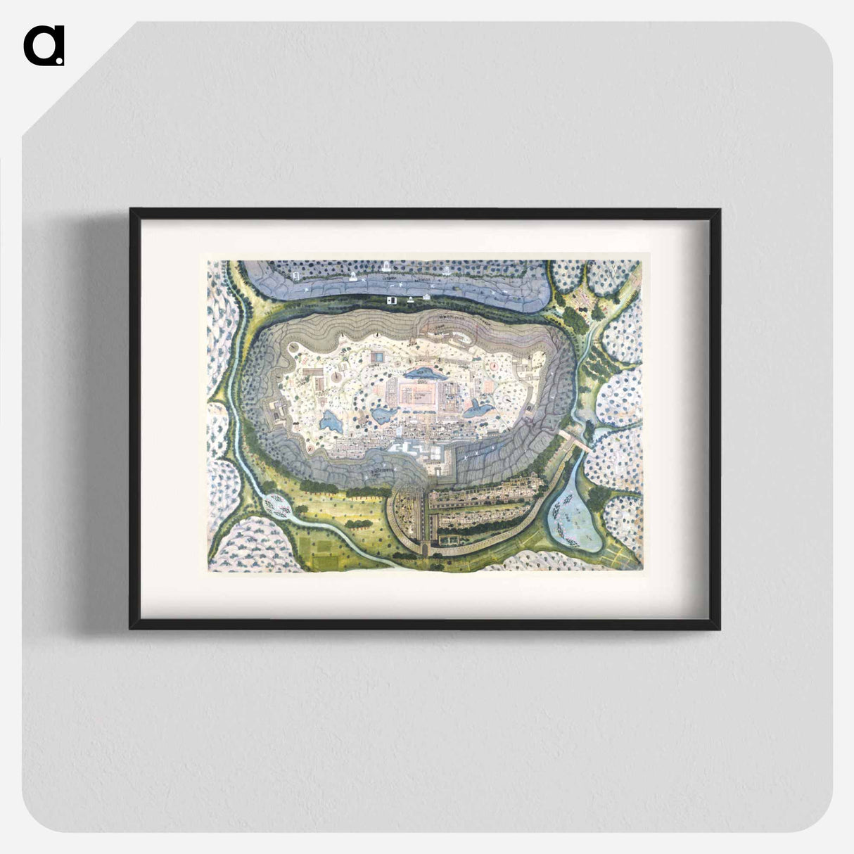 Fortified City of Ranthambhor - アンティーク地図 Poster.