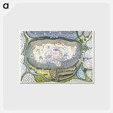 アートポストカード-Fortified City of Ranthambhor - アンティーク地図 Postcard.