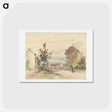 アートポストカード-The Road from Versailles to Louveciennes - カミーユ ピサロ Postcard.