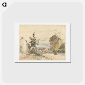 アートポストカード-The Road from Versailles to Louveciennes - カミーユ ピサロ Postcard.