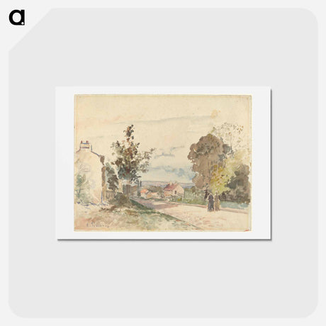 アートポストカード-The Road from Versailles to Louveciennes - カミーユ ピサロ Postcard.