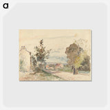 アートポストカード-The Road from Versailles to Louveciennes - カミーユ ピサロ Postcard.