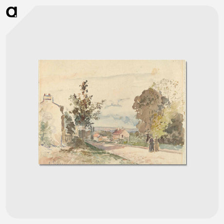 アートポストカード-The Road from Versailles to Louveciennes - カミーユ ピサロ Postcard.