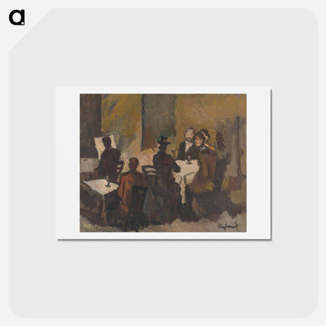 アートポストカード-Company in a Coffee Shop
 - シプリアン マジェルニク Postcard.