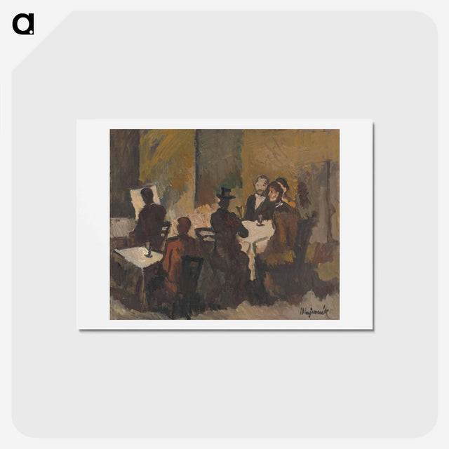 アートポストカード-Company in a Coffee Shop
 - シプリアン マジェルニク Postcard.
