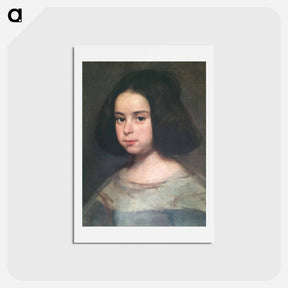 アートポストカード-Portrait of a Little Girl - ディエゴ ベラスケス Postcard.