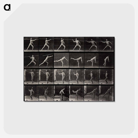 アートポストカード-Throwing a Spear
 - エドワード マイブリッジ Postcard.