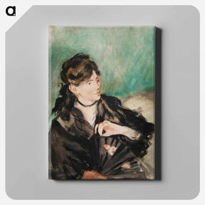 アートパネル-Portrait of Berthe Morisot with a Fan - エドゥアール マネ Canvas.