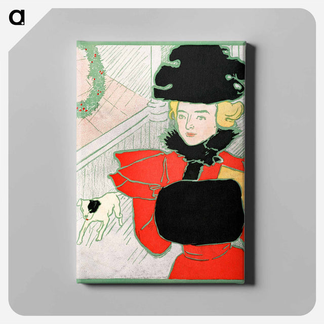 アートパネル-Vintage Christmas card print in high resolution by Edward Penfield - エドワード ペンフィールド Canvas.