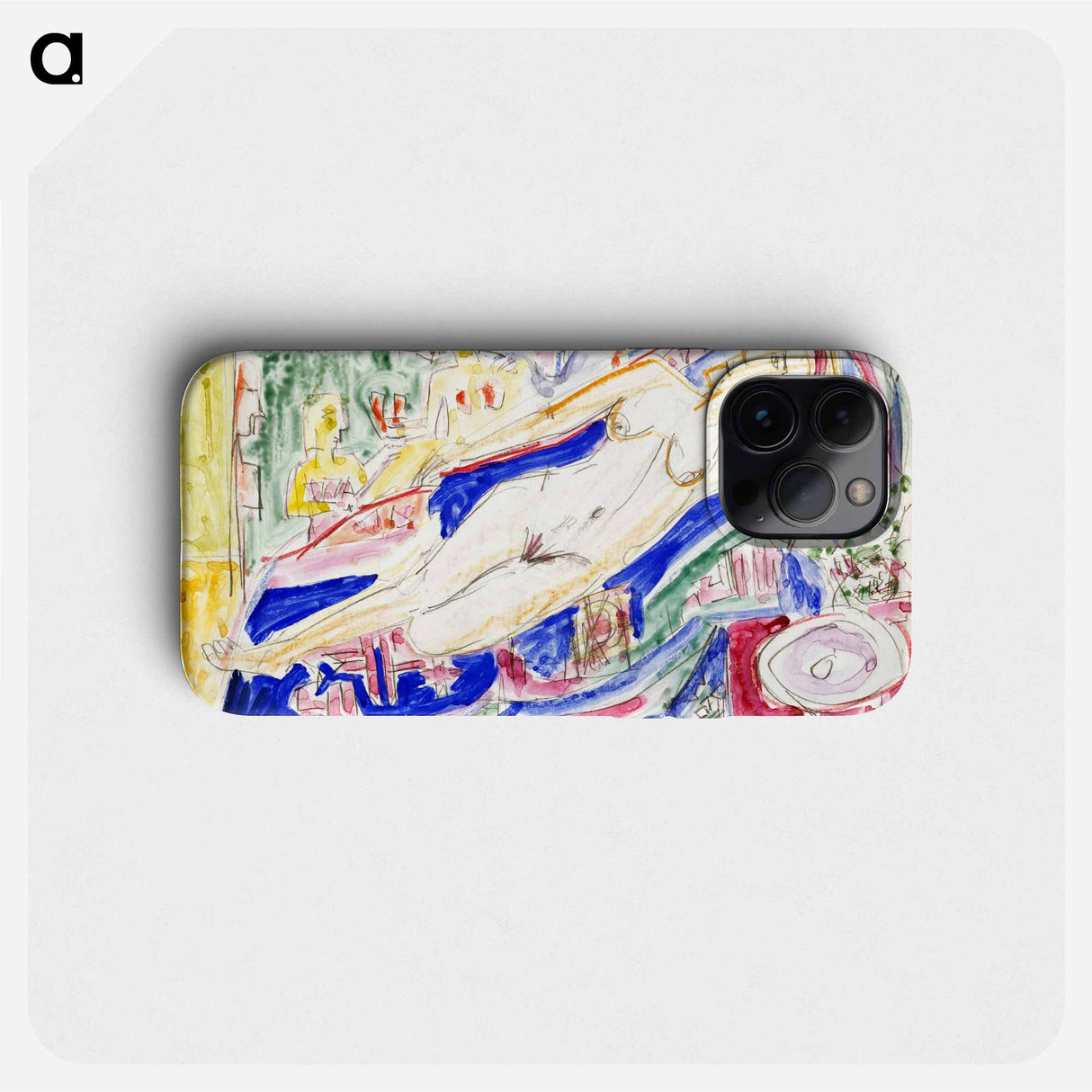 Reclining Female Nude - Ernst Ludwig Kirchner Phone Case.