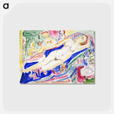 アートポストカード-Reclining Female Nude - エルンスト ルートヴィヒ キルヒナー Postcard.