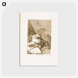 アートポストカード-Correction, plate 46 from Los Caprichos - フランシスコ デ ゴヤ Postcard.
