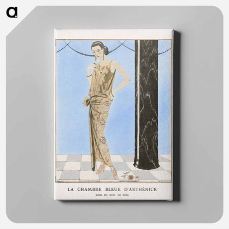 アートパネル-La chambre bleue d'arthénice: Robe du soir, de Beer - ジョージ バービエ Canvas.