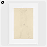 Standing female nude - グスタフ クリムト Poster.