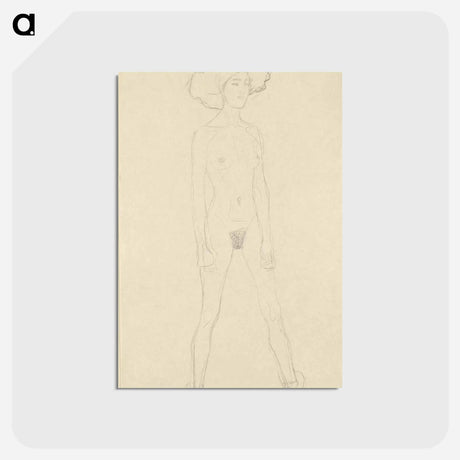 アートポストカード-Standing female nude - グスタフ クリムト Postcard.