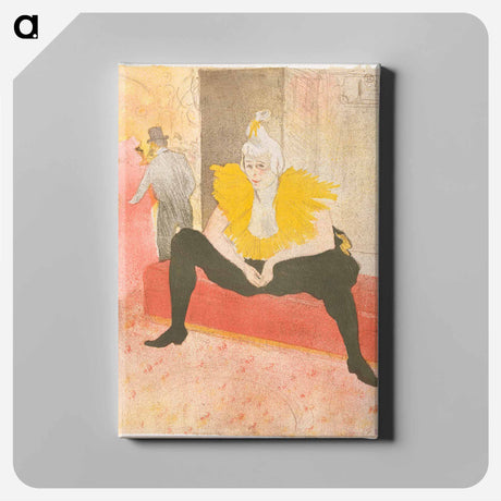 アートパネル-The Seated Clowness (Mademoiselle Cha-u-ka-o) - アンリ ド トゥールーズ ロートレック Canvas.
