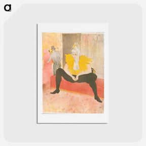 アートポストカード-The Seated Clowness (Mademoiselle Cha-u-ka-o) - アンリ ド トゥールーズ ロートレック Postcard.