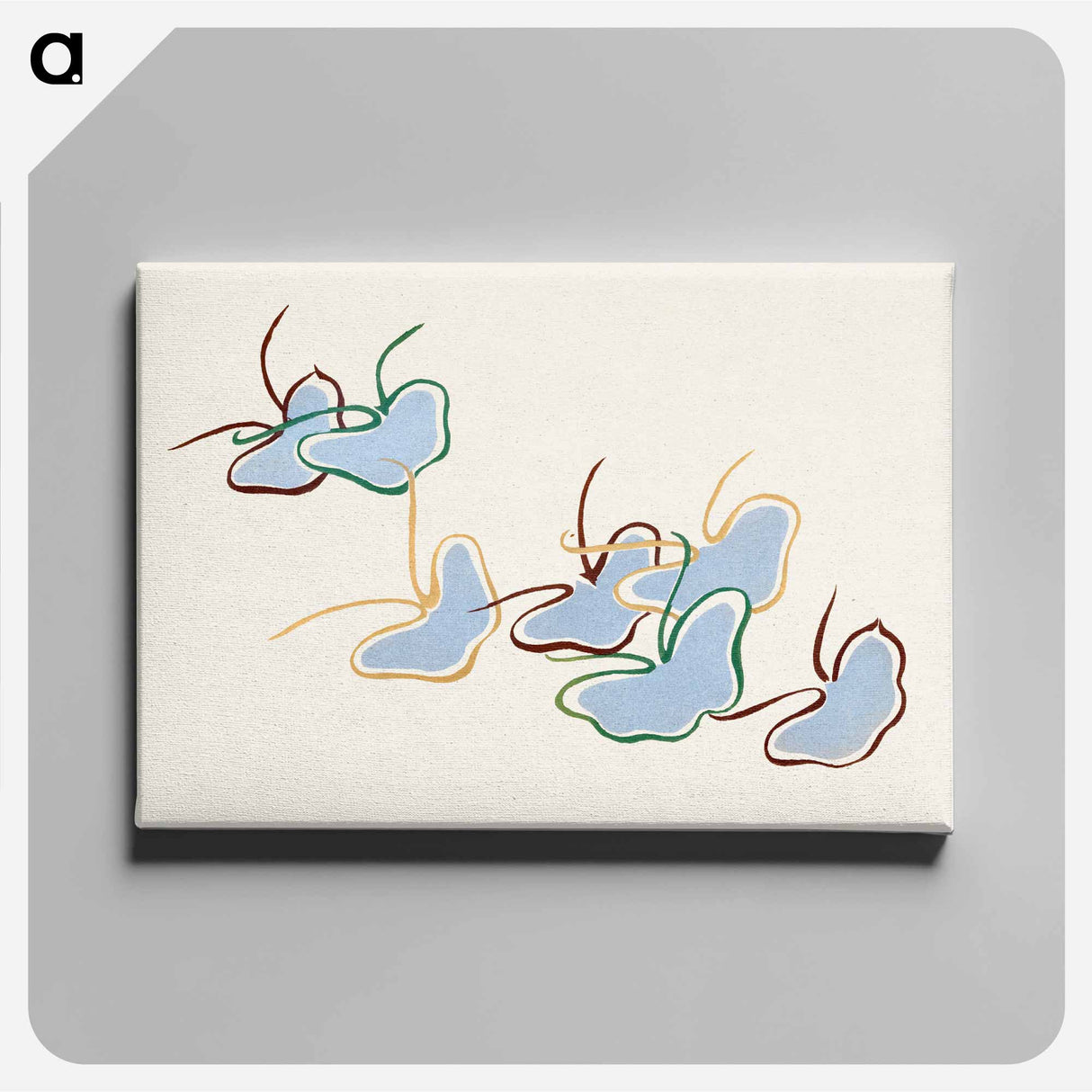 アートパネル-Japanese butterfly - 神坂 雪佳 Canvas.