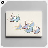 アートパネル-Japanese butterfly - 神坂 雪佳 Canvas.
