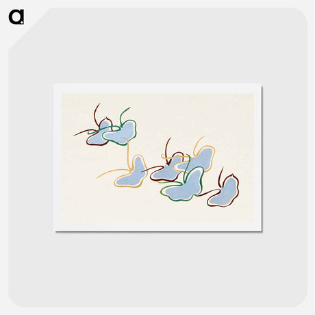 アートポストカード-Japanese butterfly - 神坂 雪佳 Postcard.